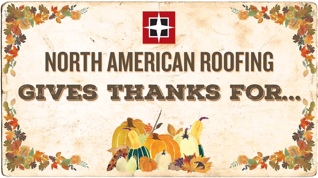 Happy Thanksgiving from North American Roofing